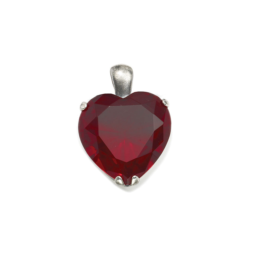 Garnet-red Multi Faceted Cubic Zirconia Crystal Enhancer