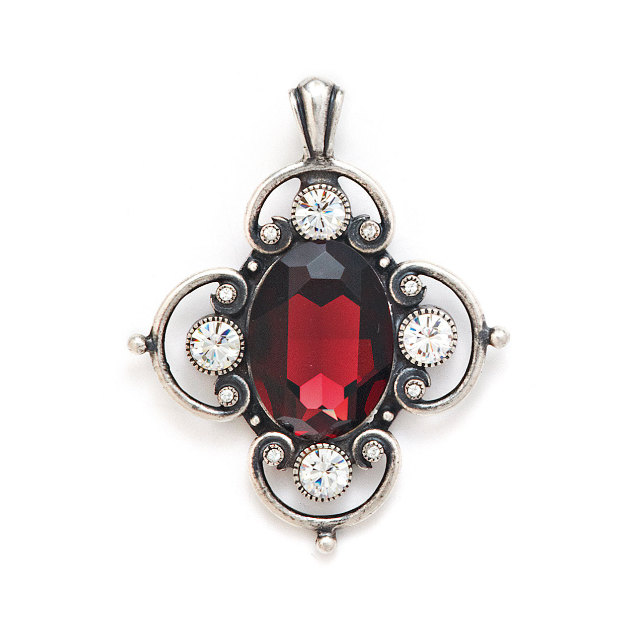 Burgundy Stardust Pendant. EN492