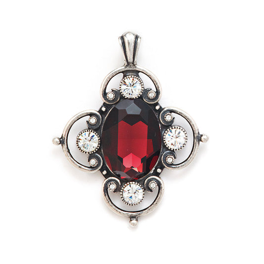 Burgundy Stardust Pendant. EN492