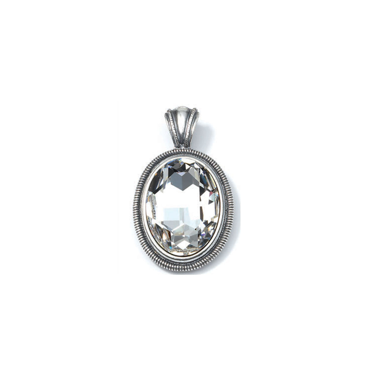 Oval Swarovski Crystal Pendant.