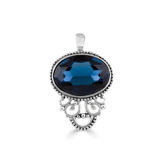 Brocade Blue Pendant. EN856