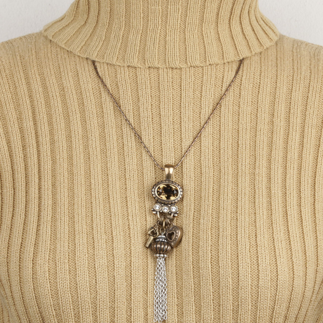 Antique Bronze Chain Necklace. N1293