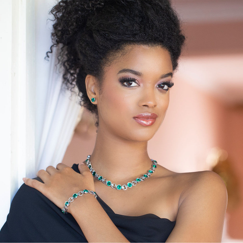 Emerald Lily Rose Necklace (N1514)