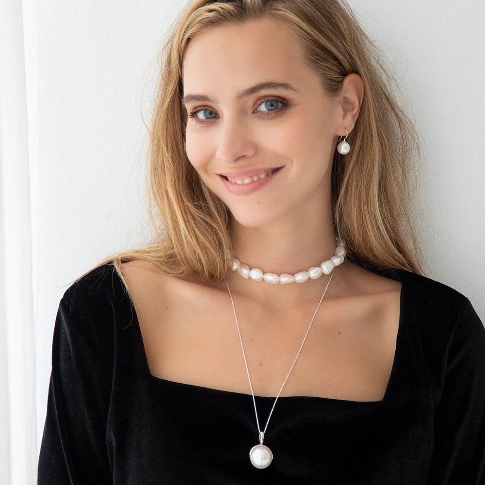 Purist Pearl Sterling Silver Slider Pendant