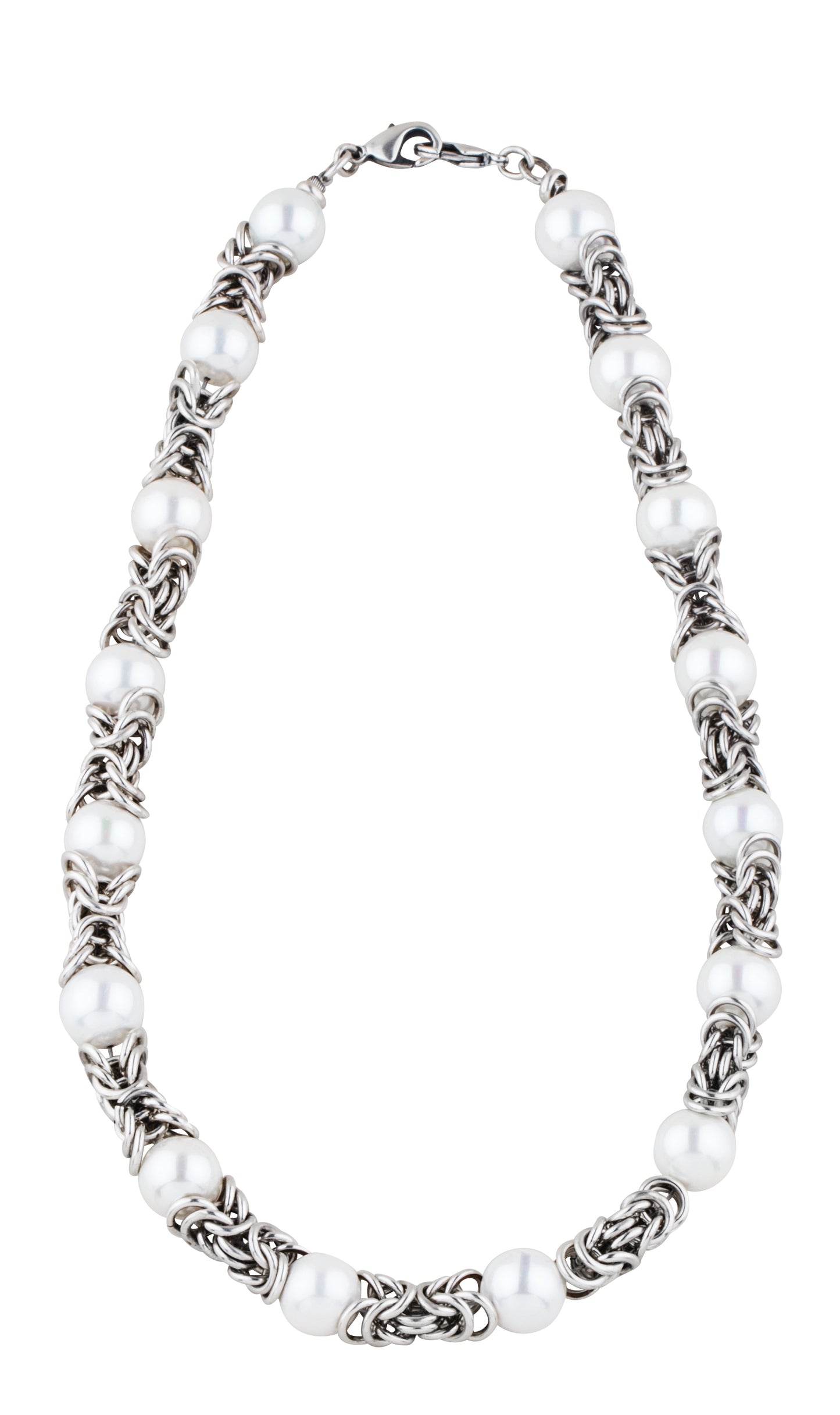 Luna Pearl Link Necklace. N1595