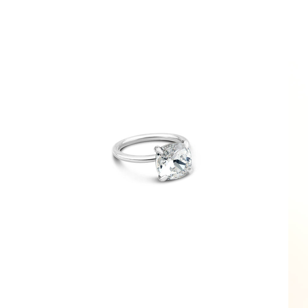 Starlight Cushion Cut Ring in Sterling Silver. RR433