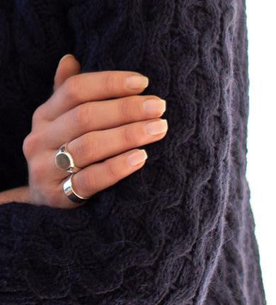 Aurora Oval Sterling Silver Signet Ring. RR466