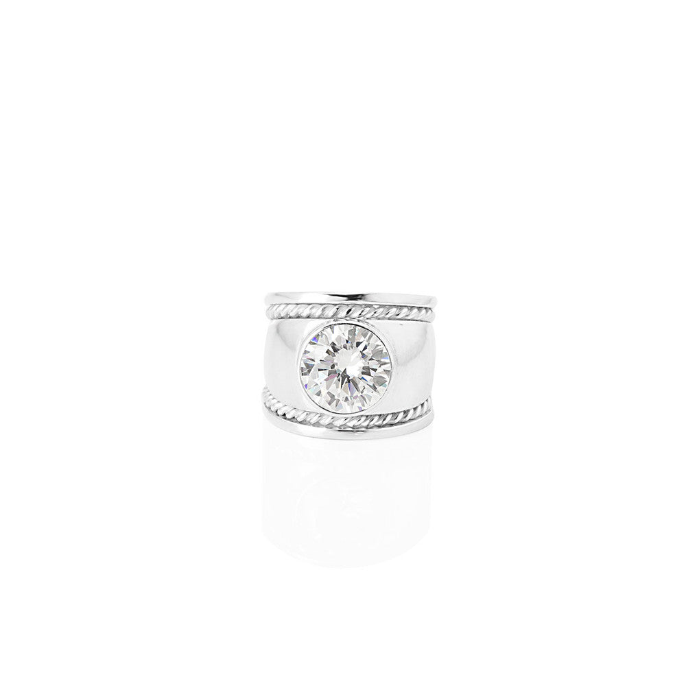 Touch of Sparkle Sterling Silver Cocktail Ring. RR497
