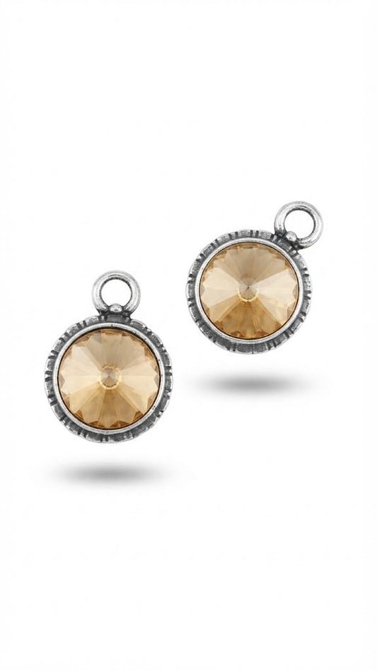 Champagne Crystal Earring Charms