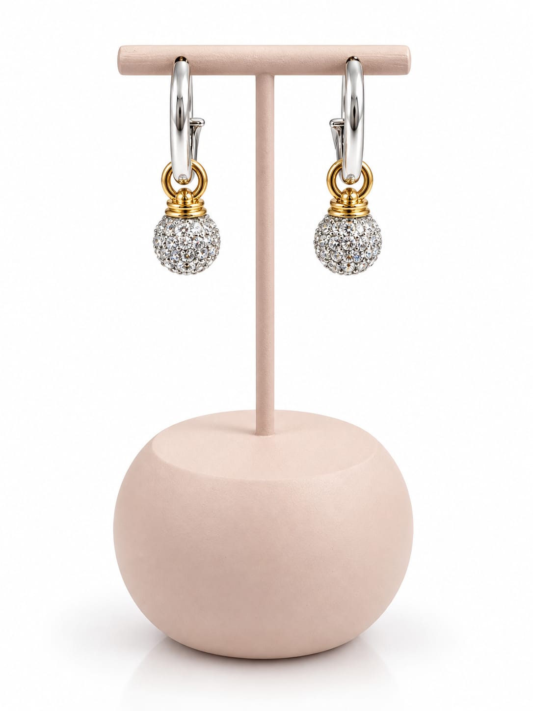 Pavé Crystal Ball Earring Charms.
