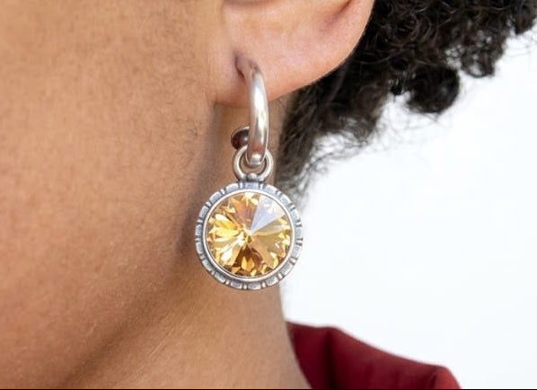 Champagne Crystal Earring Charms