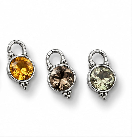 Round Swarovski Crystal Earring Charms