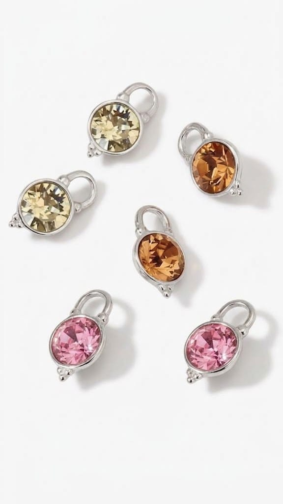 Round Swarovski Crystal Earring Charms