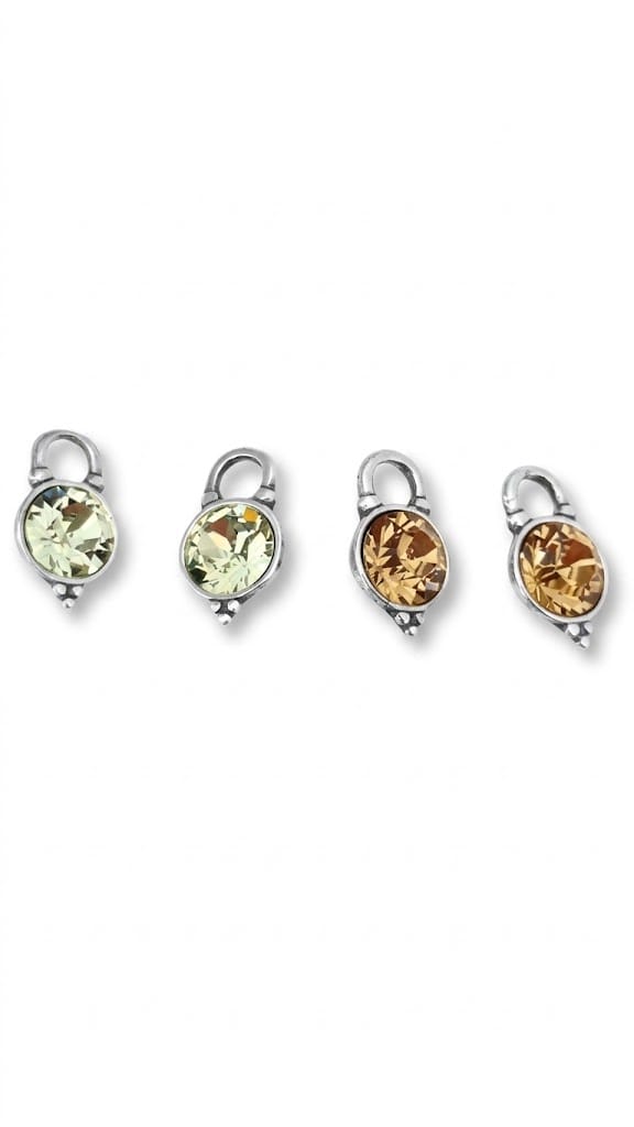 Round Swarovski Crystal Earring Charms