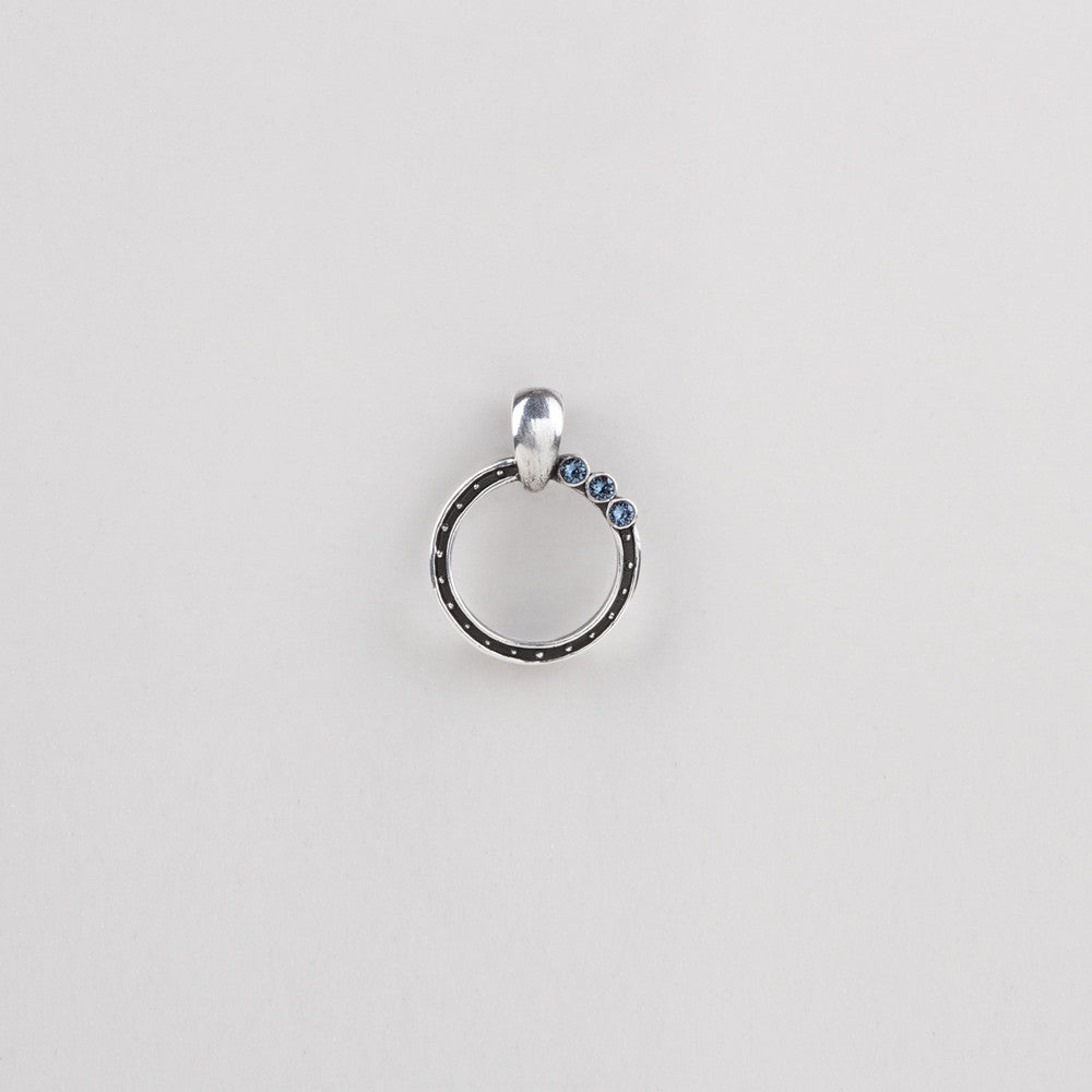 Burnished silver plated pendant embellished with Swarovski® crystals.