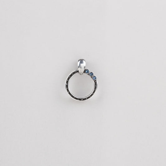 Burnished silver plated pendant embellished with Swarovski® crystals.