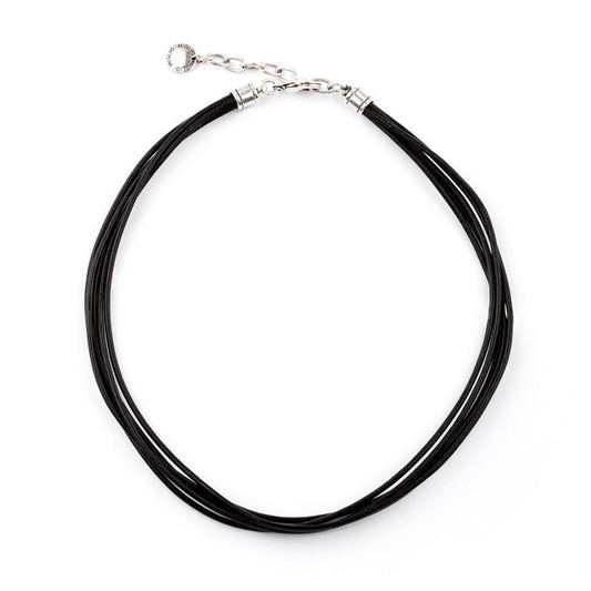 Black Leather Necklace. N1087