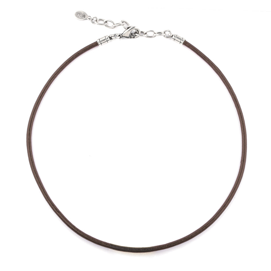 Brown Leather Necklace. N1332