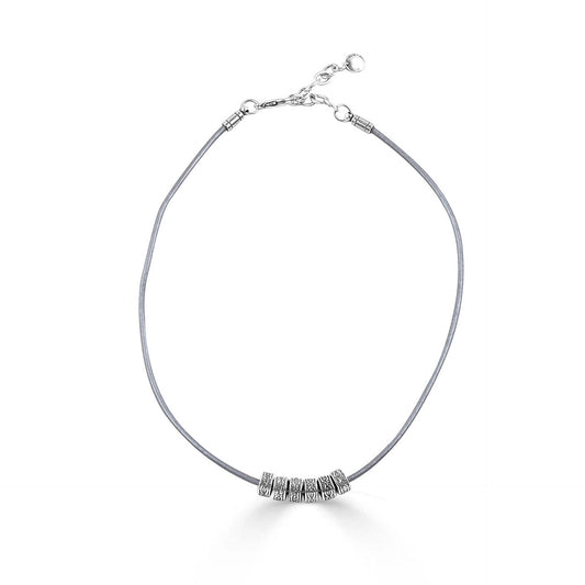 Metallic Gray Necklace. N1693